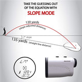 Aurosports 1200 yard USB Rechargeable Premium Laser Rangefinder White Golf & Hunting Range Finder