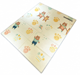 Mombana 50x50 Mats for Infant Playpens, Ultra Soft Coral Fleece Thick Cotton Cushion Baby Play Mat for Floor, Non-Slip Playpen Cute Bear & Alphabet Pattern Mat, Safe Crawling Mat for Baby Toddlers