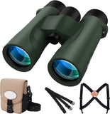 Aurosports Waterproof Fogproof Professional Binoculars for Adults, 10 x 42 Compact Low Night Vision Binoculars with Bak4, Perfect for Whale watching, Bird Watching, Hunting, Cruise Travel, Boating