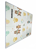 Momvoye 50x50 Inch Baby Play Mats for Floor, Coral Fleece Thick Cotton Mats for Infant Playpens, Padded Playpen Soft Non-Slip Crawling Mat for Baby and Toddlers Infants Cute Bear & Alphabet Design