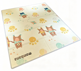 Mombana 50x50 Mats for Infant Playpens, Ultra Soft Coral Fleece Thick Cotton Cushion Baby Play Mat for Floor, Non-Slip Playpen Cute Bear & Alphabet Pattern Mat, Safe Crawling Mat for Baby Toddlers