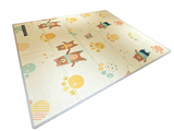 Mombana 50x50 Mats for Infant Playpens, Ultra Soft Coral Fleece Thick Cotton Cushion Baby Play Mat for Floor, Non-Slip Playpen Cute Bear & Alphabet Pattern Mat, Safe Crawling Mat for Baby Toddlers