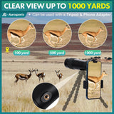 Aurosports 10-30x40 Zoom Monocular for Adults