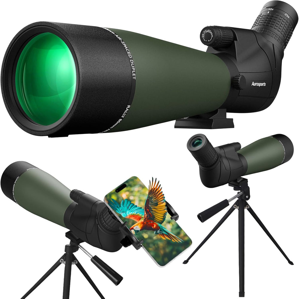 25-75x80 Spotting Scope for Target Shooting & Bird Watching – Aurosports