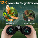Aurosports 12x42 Waterproof HD Bird Binoculars for Adults