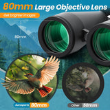 Aurosports 20x80 Binoculars for Adults High Powered Magnification
