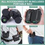 Aurosports 10x25 Compact Binoculars for Adults and Kids