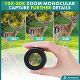 Aurosports 10-30x40 Zoom Monocular for Adults
