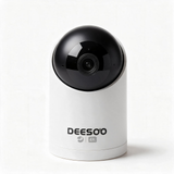 DEESOO 4K Pan Tilt Indoor Security Camera, WiFi Pet Camera for Baby Monitor Dog Cat, 360° View 2‑Way Audio, Motion Detection Night Vision, SD & Cloud Storage, Works with Alexa & Google Home