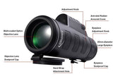 Aurosports Compact Size 35x50 High-powered Wide-angle Monoculars with Hand Strap