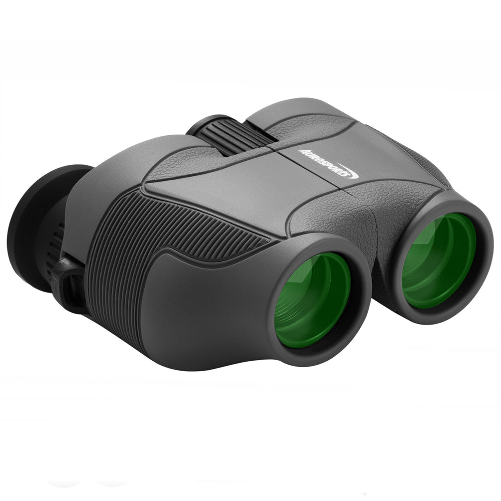 Aurosports 12x25 Compact Binoculars for Adults Kids(Grey)