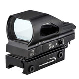 Aurosports  Red & Green Dot Sight 4 Reticles Reflex Sight with 20mm Rail Mount