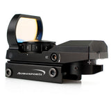 Aurosports 20mm Rail Single Red Dot Riflescope Reflex Optics Sight w/4 Reticles for Hunting