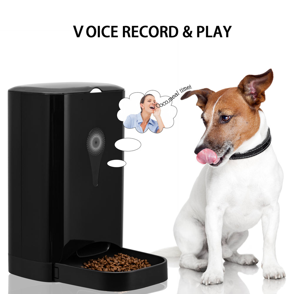 Occer 4.5L Pet Feeder Automatic Food Dispenser For for Dogs & Cats,with Voice Recording,LCD Display,Timer Programmable,Auto Timed Pet Feeders Up to 4 Meals a Day