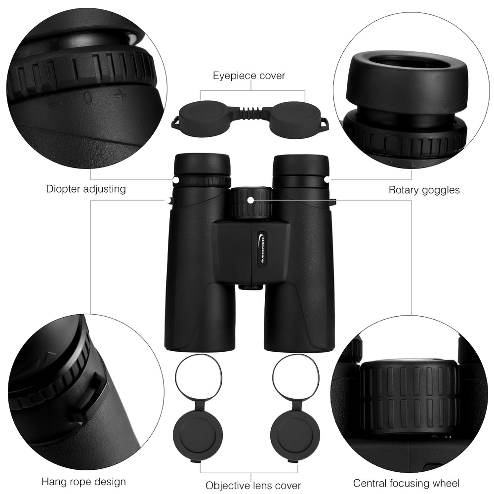 Aurosports 10x42 High-powered HD Binoculars For Adults Bird Watching,Hiking, Hunting