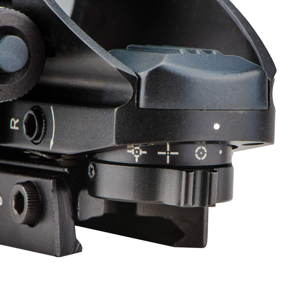 Aurosports 1x22x33 Reflex Sight Red and Green 4 Reticle Dot Sight with 2mW Gun Sight Laser