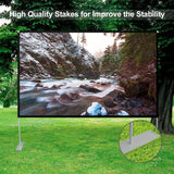 Deeteck 100 inch HD Portable Projector Screen With Stand & Carry Bag,16:9 Foldable Home Projector Screens Anti-Crease Indoor Movie Projection Screen for Home Theater,Party,Office,Games,Outdoor,Support Double Sided Projection