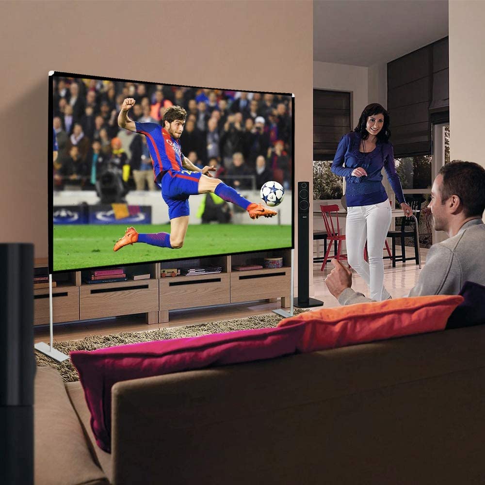Abdtech Portable Outdoor Movie Screen, 120 inch 3D Projector Screen Frame Foldable Movie Screen for Projectors Enjoy Outdoor Film Movie Night with Carrying Bag for Indoor Outdoor Home Theater Camping