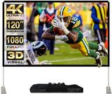 Abdtech Portable Outdoor Movie Screen, 120 inch 3D Projector Screen Frame Foldable Movie Screen for Projectors Enjoy Outdoor Film Movie Night with Carrying Bag for Indoor Outdoor Home Theater Camping
