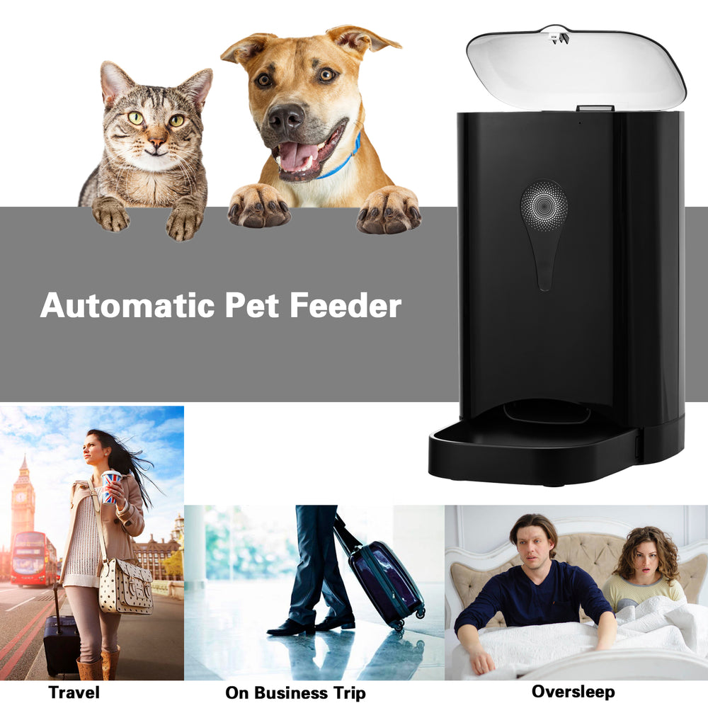 Occer 4.5L Pet Feeder Automatic Food Dispenser For for Dogs & Cats,with Voice Recording,LCD Display,Timer Programmable,Auto Timed Pet Feeders Up to 4 Meals a Day