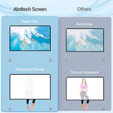 Abdtech 100 inch Projector Screen with Stand,Portable Wrinkle Free Outdoor Movie Screens 4K HD Rear Front Projections Movies Screen with Carry Bag for Indoor Home Theater Backyard Cinema Travel