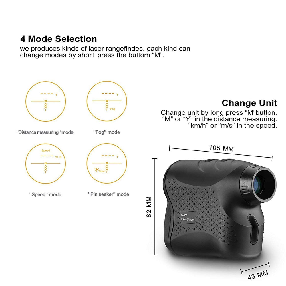 Aurosports Laser Rangefinder for Hunting and Golf Laser Range Finder