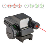 Aurosports 1x22x33 Reflex Sight Red and Green 4 Reticle Dot Sight with 2mW Gun Sight Laser