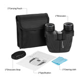 Aurosports 12x25 Compact Binoculars Large Eyepiece For Bird Watching