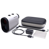 Aurosports 1200 yard USB Rechargeable Premium Laser Rangefinder White Golf & Hunting Range Finder