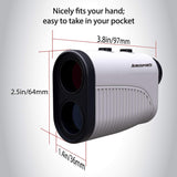 Aurosports 1200 yard USB Rechargeable Premium Laser Rangefinder White Golf & Hunting Range Finder